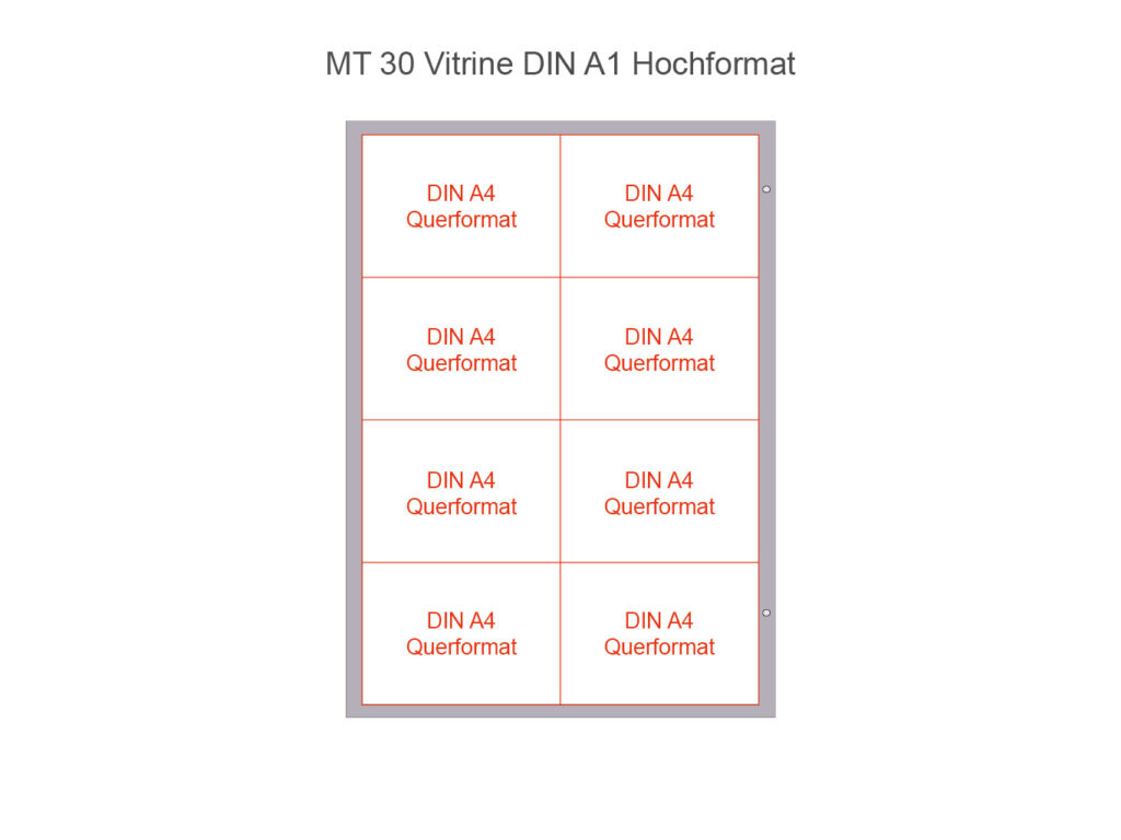 MT 30 Vitrine im DIN A1 Hochformat