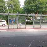 Seitenansicht Überdachung System O am Rosengarten