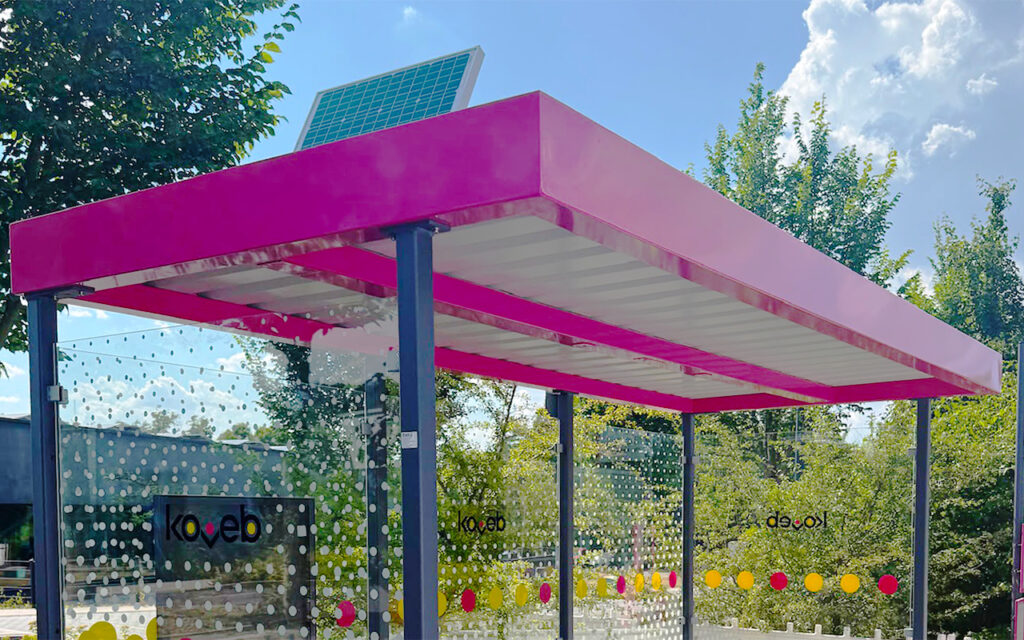 Solarmodul der Wartehalle DK für integrierte LED-Beleuchtung