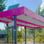 Solarmodul der Wartehalle DK für integrierte LED-Beleuchtung