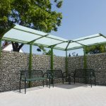 Überdachung Baureihe F über Eck-Lösung für Sitzgruppe