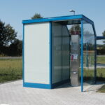 Wartehalle System A mit Fahrer-WC und Telefon-Überdachung