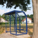 Mobile Wartehalle System A mit vorderer Windschutzwand