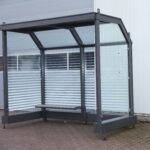 Mobile Wartehalle System A mit Zusatzgewichten