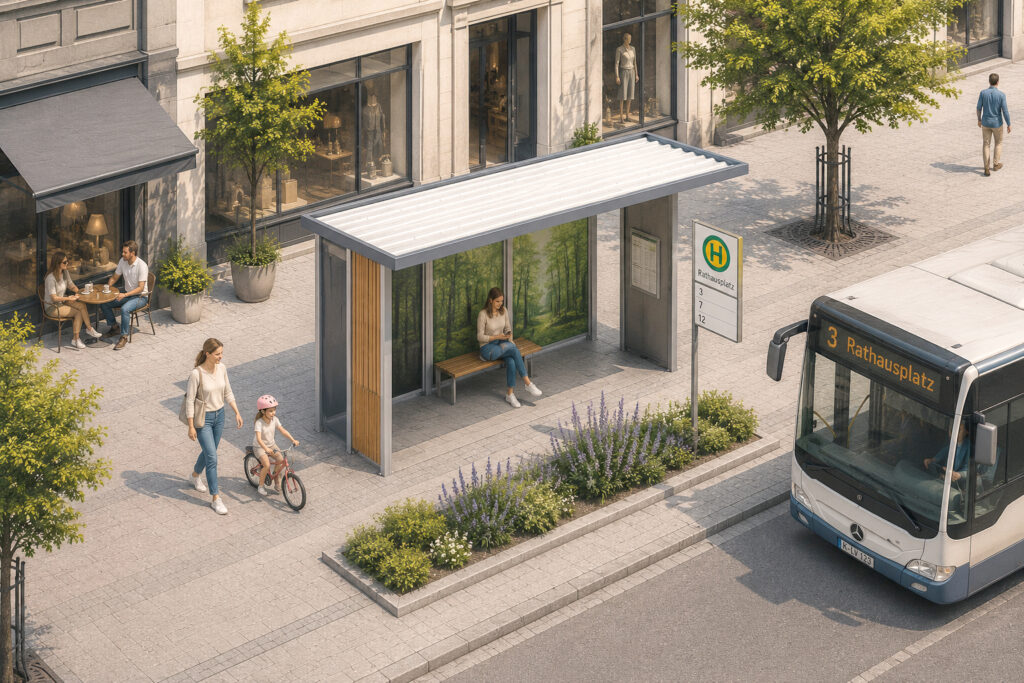 Wartehalle CLEAN als Planungsskizze