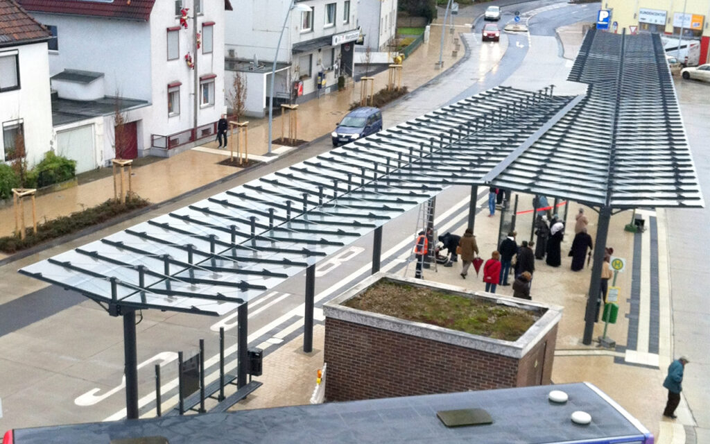 Wartehalle System O-A1 doppelzeilig Monheim