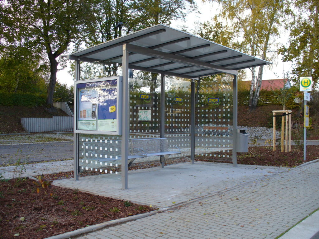 Wartehalle System Raster 22 einzeilig