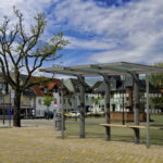 Wartehalle System Y 3-feldrig mit Glaseindeckung