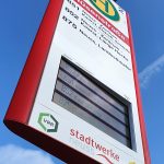 WING easy Fahne mit DFI Anzeige 4-zeilig