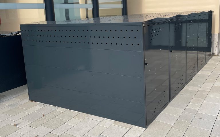 Fahrradboxen Typ M1 für Pendler am Busbahnhof Zeitz