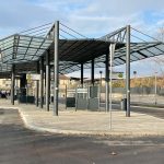 Busbahnhof Zeitz mit doppelseitiger Überdachung System O