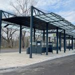 Doppelzeilige Überdachung System O am Busbahnhof Zeitz