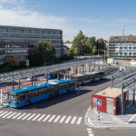 Doppelzeilige Überdachungen System O am ZOB Velbert