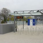 Überdachung O doppelzeilig als Fahrradunterstand